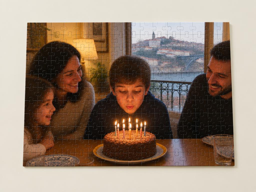 Puzzle 260 peças com fotografia de família
