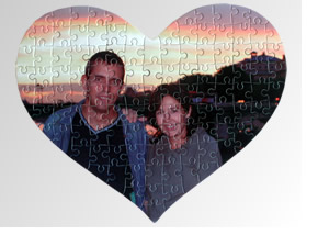 Puzzle personalizado con forma de corazn - 114 ps